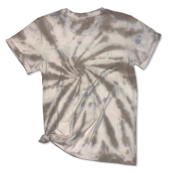 Tie Dye Dagger Skull Side Tie Boyfriend Tee - Image 2