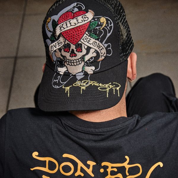 Rhinestone LKS Skull Hat - Image 3