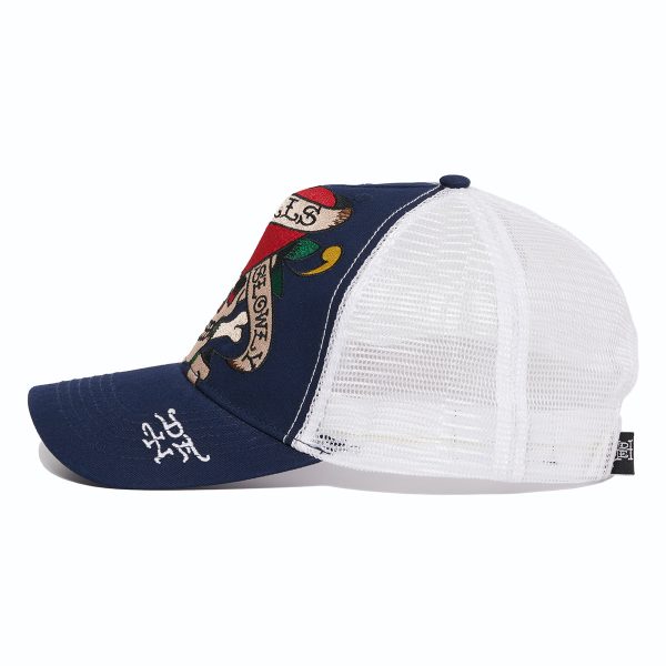 Heart Skull Trucker Hat - Image 2