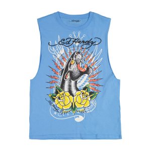 Panther Roses Cut Off Tee