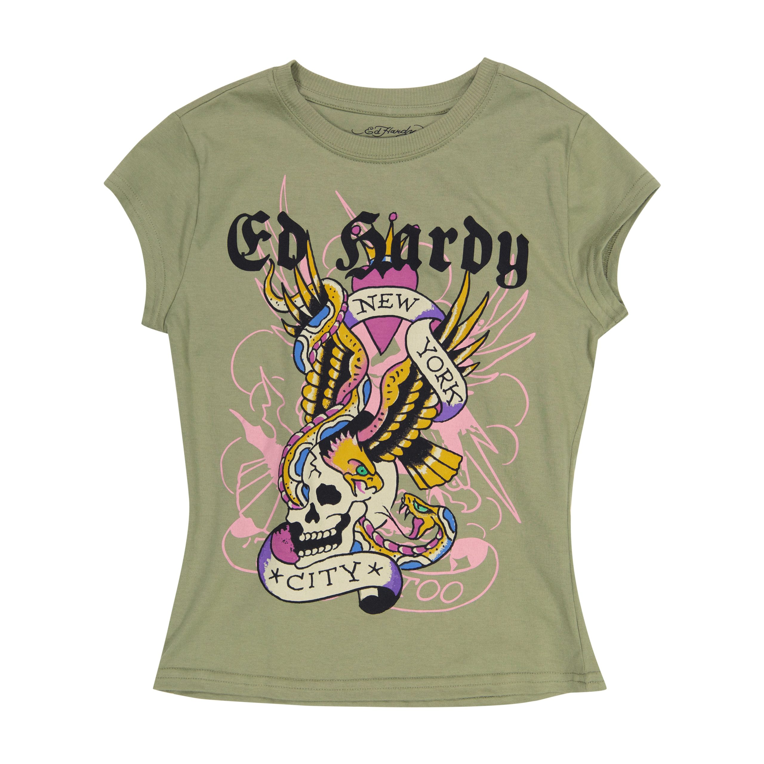 NYC Skull Cap Sleeve Tee