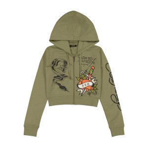Dragon Dagger Zip Front Hoodie