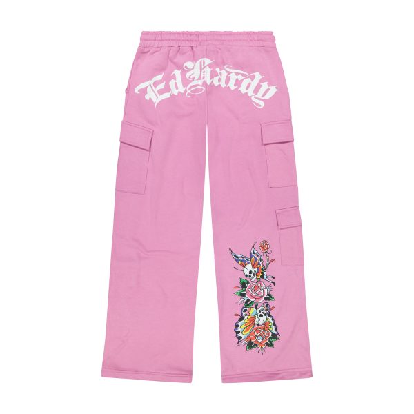 Flower Skull Cargo Sweatpants - Image 2