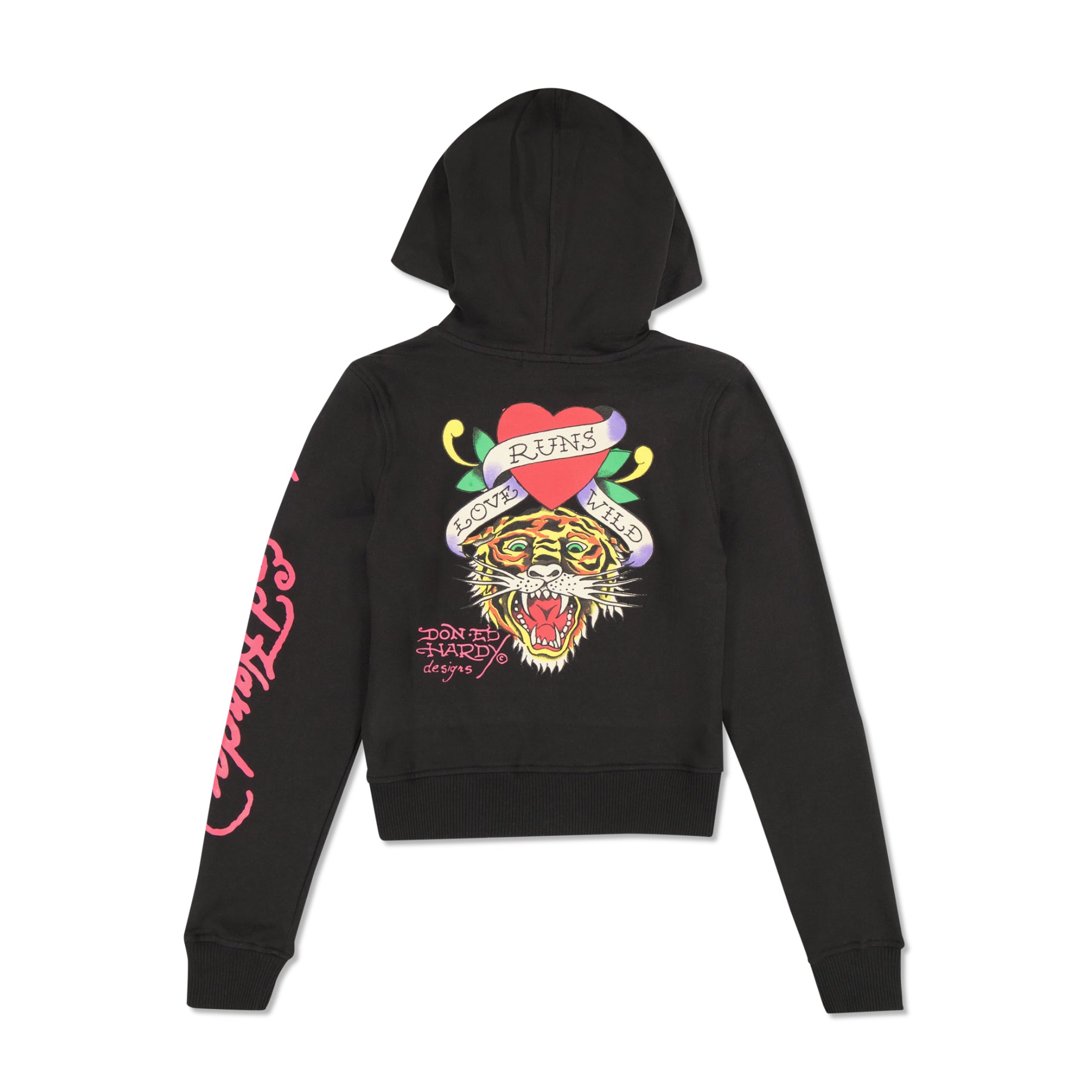 Tiger Swallow Cropped Zip Fleece Hoodie - Image 2